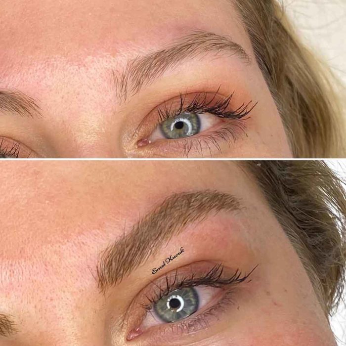 Microblading Shading Before and After by Emel Kucuk